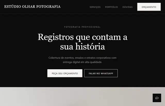 Captura da parte inicial da demonstração do modelo Fotografia